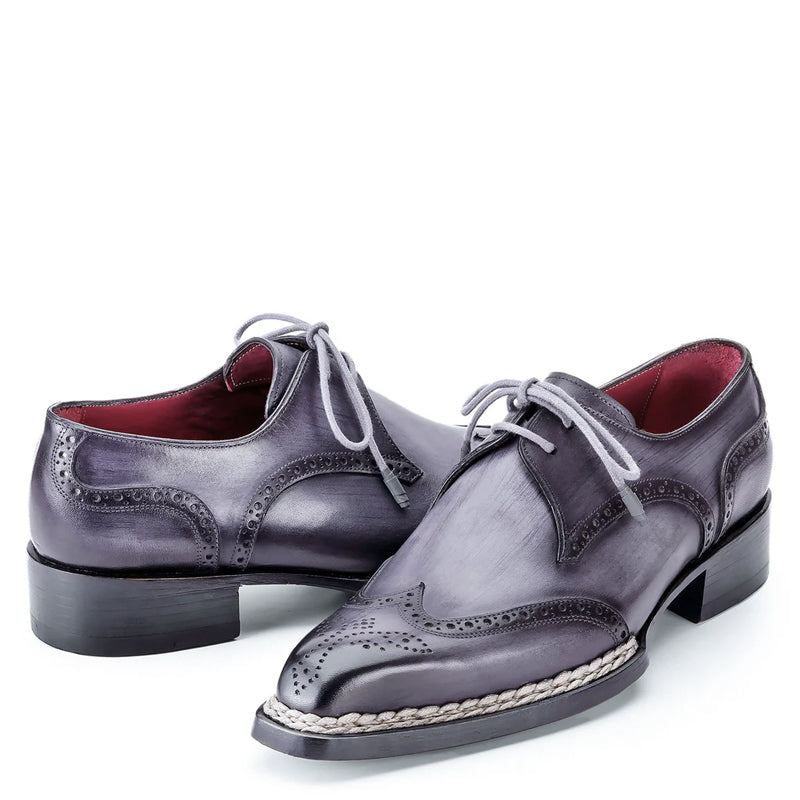 Leather Wingtip Derby Shoes For Men