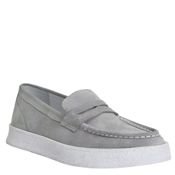 Men s Suede Casual Loafer - Grey