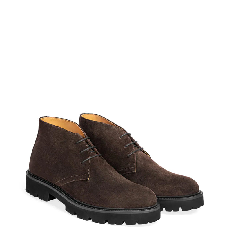 Suede Luxury Solid Leather Chukkas Boot Olive Green