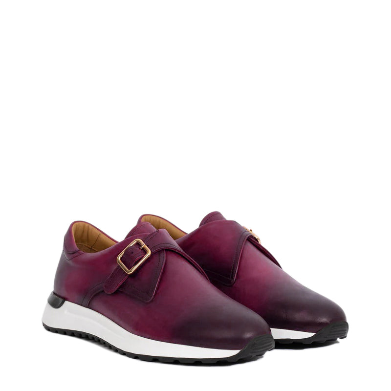 Wine Leather Men Sneaker