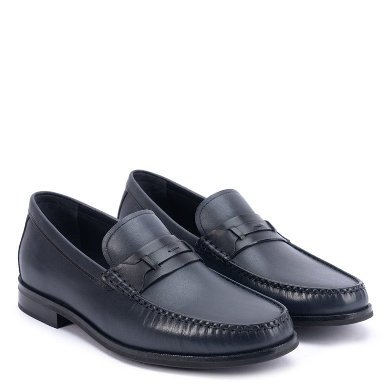 Men Leather Slip On Penny Bit Loafer