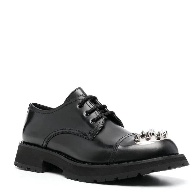 Alessandro Spike Stud Derby Shoes Black