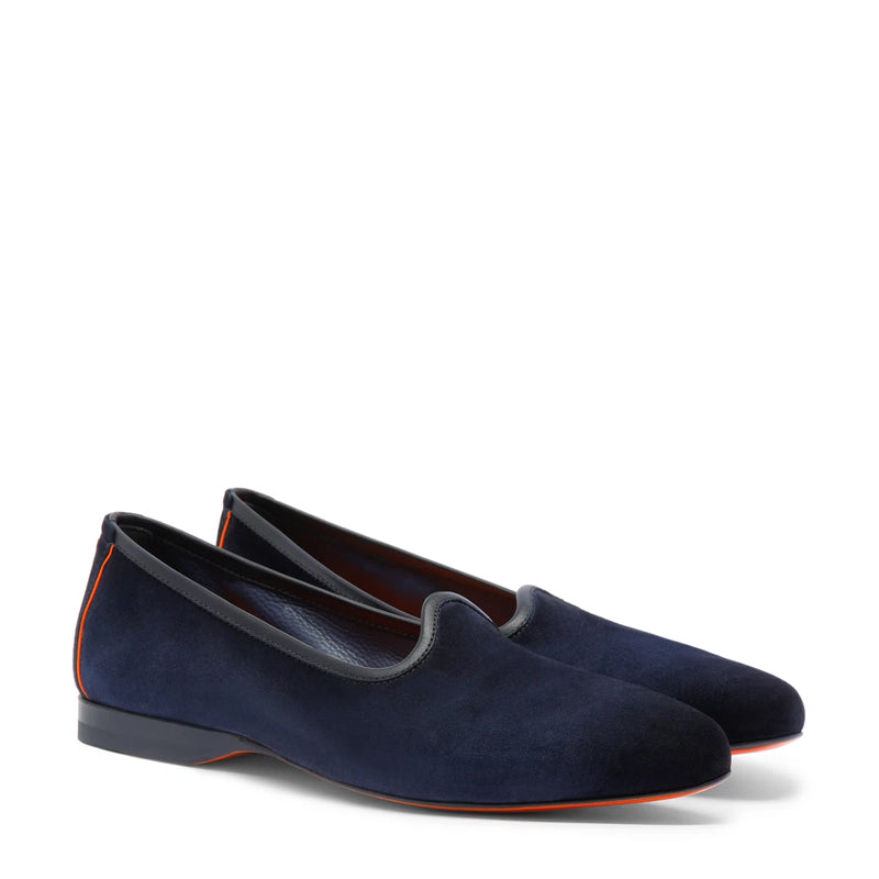 Men Solid Suede Velvet Loafers