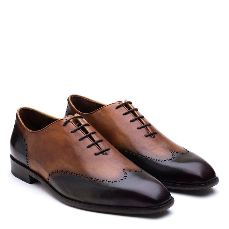 Patina Wholecut Wingtip Leather Oxford Shoes