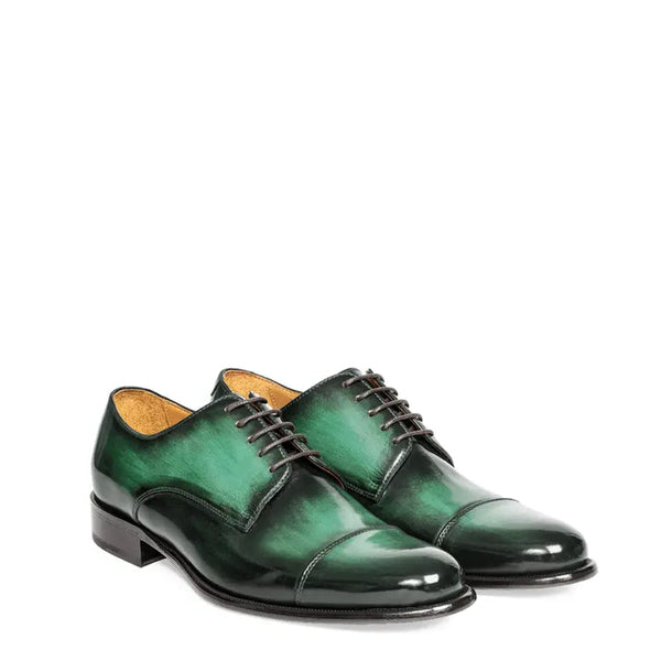 Classic Handmade Shiny Leather Oxford Tan Shoe