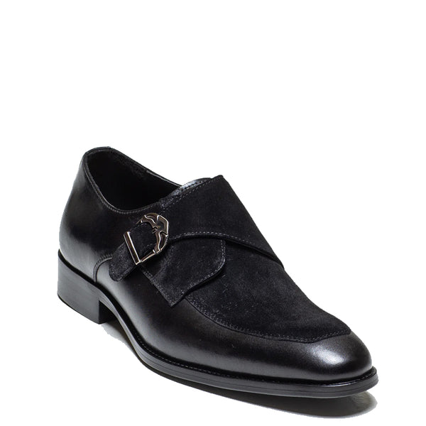Classic Upper Suede Leather Single MonkStraps Shoe