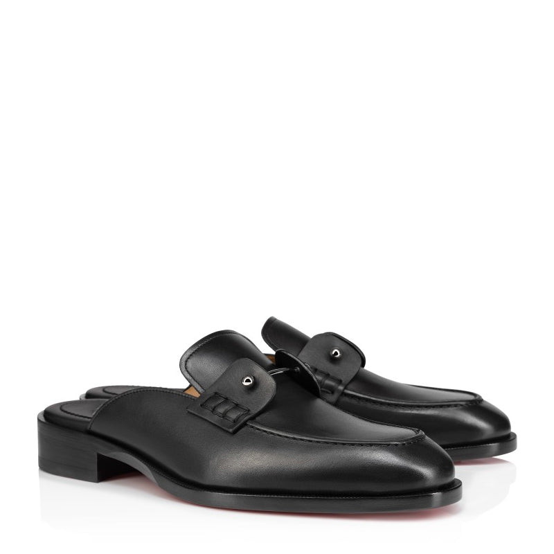 Men Solid Leather Mules