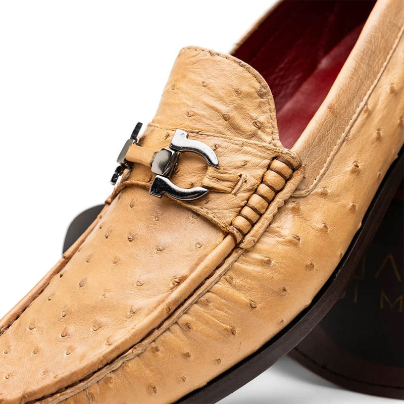 Ostrich Leather Horsebit Loafers