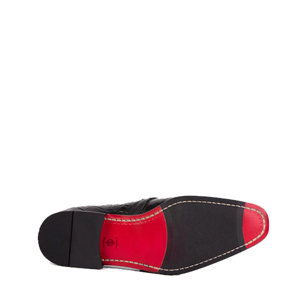 Leather Single Monk Strap Cap Toe Men Shoe