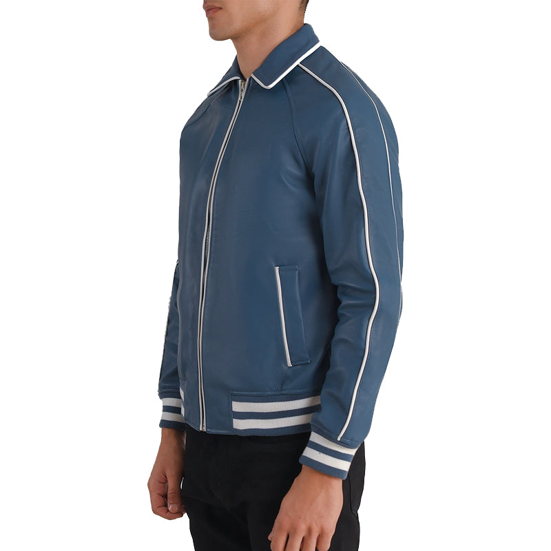 Cooper Leather Varsity Jacket For Men