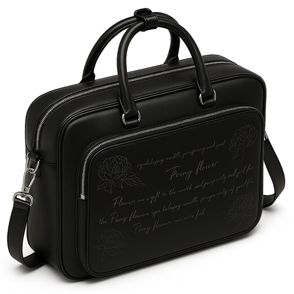 Italian Tan Men s Printed Leather Laptop Bag