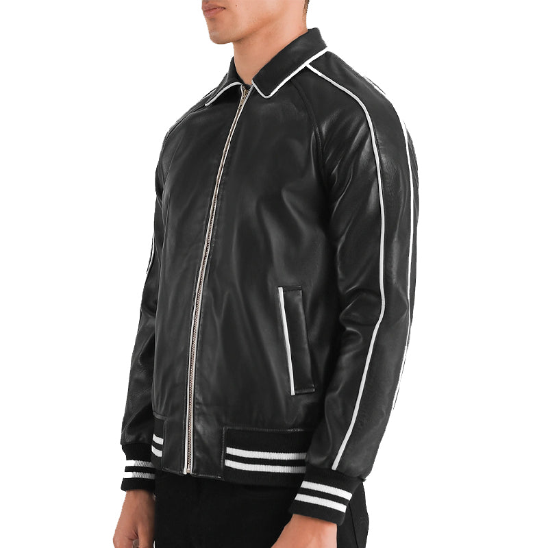 Cooper Leather Varsity Jacket For Men