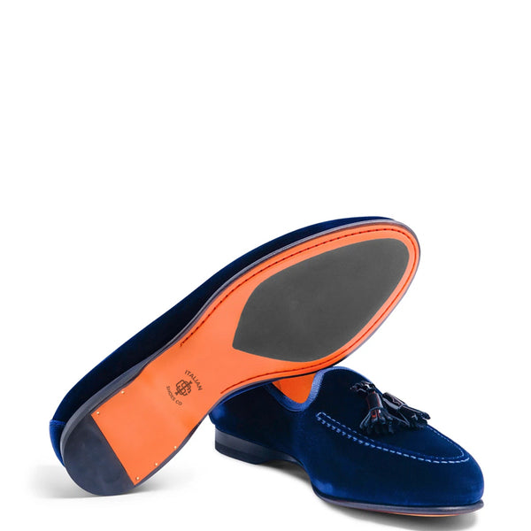 Suede Andrea Velvet Leather Tassel Loafer