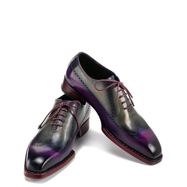 Leather Wingtip Lace Up Oxford Shoes