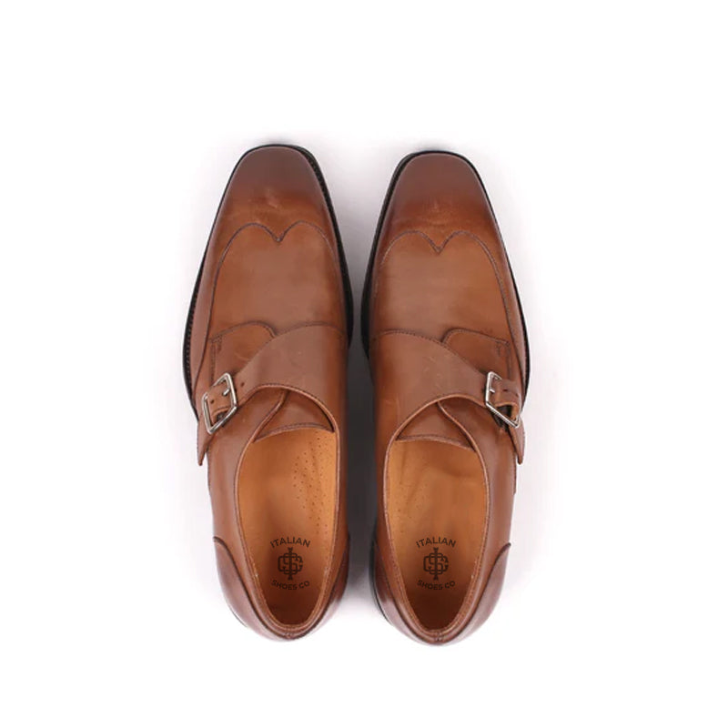 Elegant Single Monk Strap Shoes for Men - Italian Shoes Company