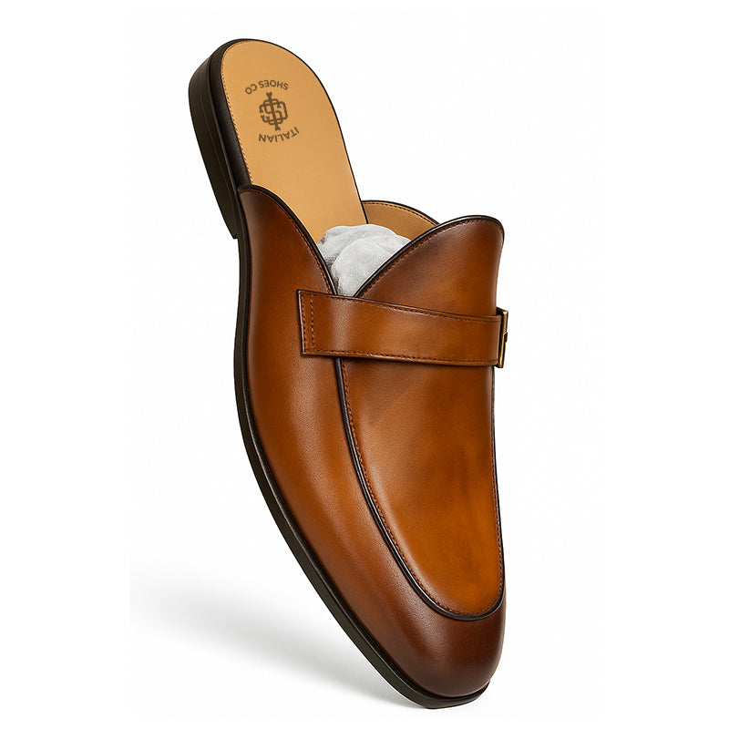 Single Strap Elegant Mule Blue