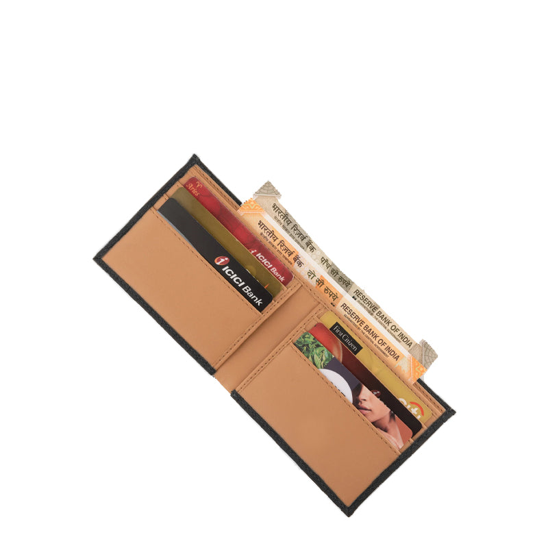 Croc Leather Bifold Peach Wallet
