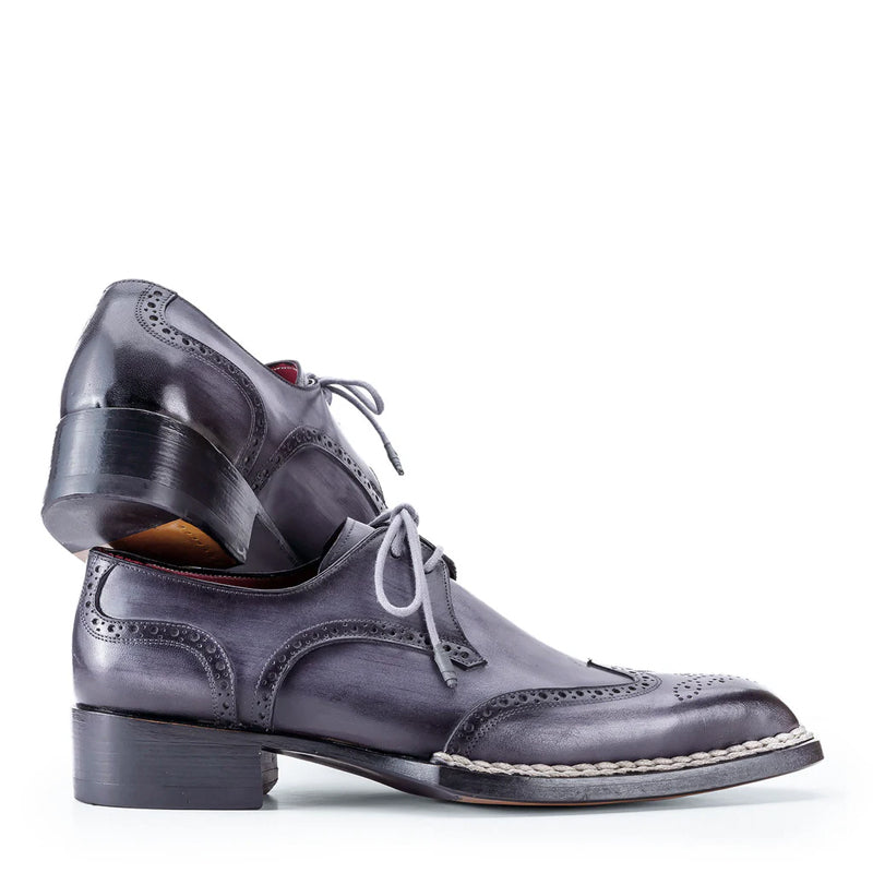 Leather Wingtip Derby Shoes For Men