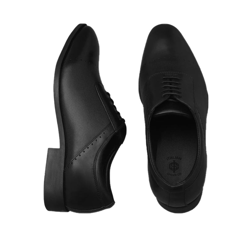 Leather Textured Oxford Shoes For Men