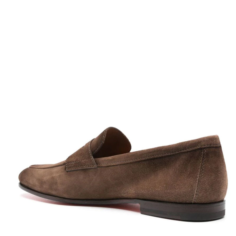 Light Brown Suede Penny Loafers