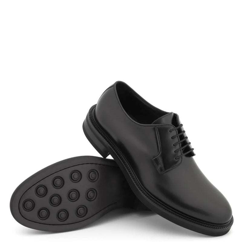 Premium Lace-Up Leather Derby Shoes