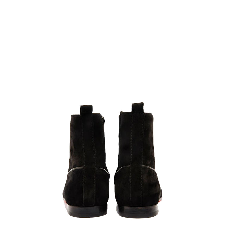 Black Bit Zip-Up Dress Men Boot