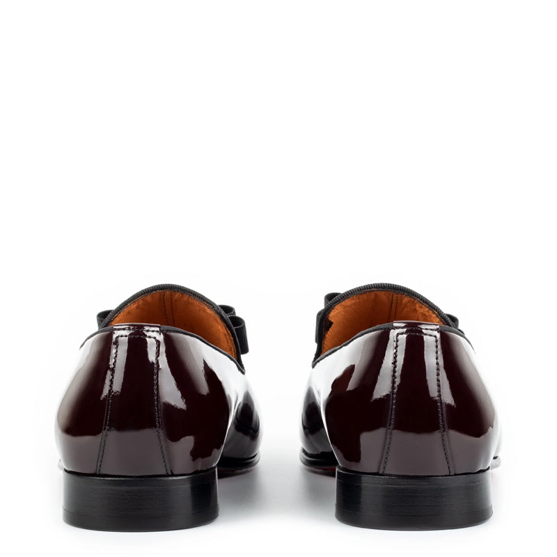 Pure Leather Patent Shiny Loafer Burgundy