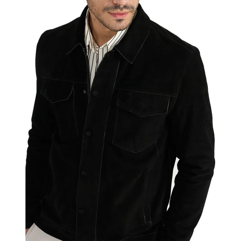 Men Western Leather Black Jackets