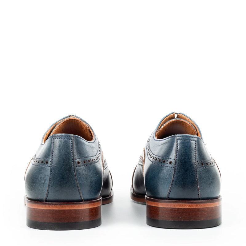 Classic Handpainted Cap Toe Leather Oxford Shoe