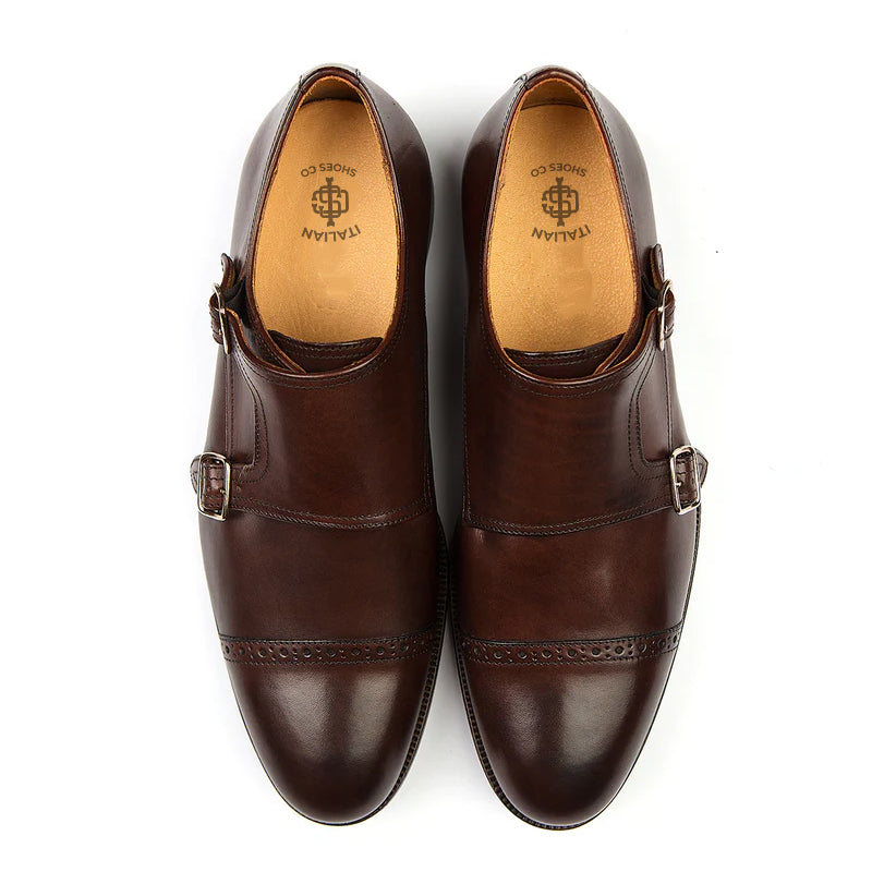 Stylish Double Monk Strap Shoes - Italian Shoes Company