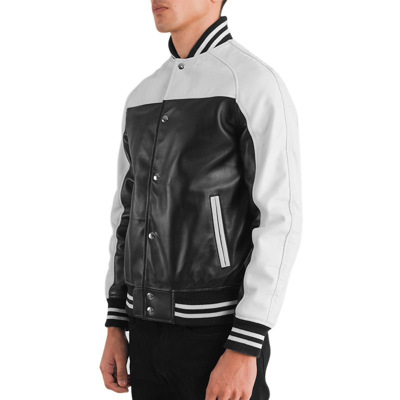 Terrance Leather Bomber Jacket For Men