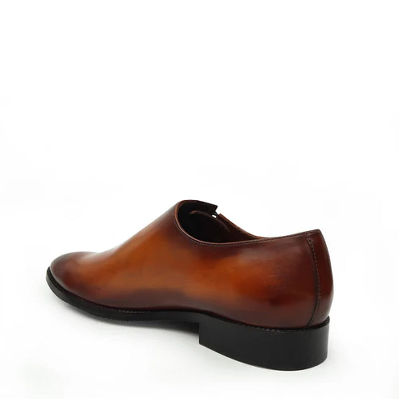 Leather Croco Lace Up Oxford Shoes