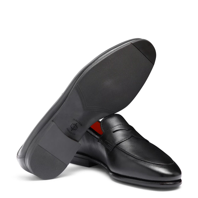 Penny Solid Leather Carlo Burgundy Loafer