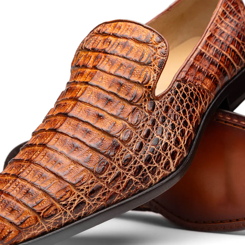 Crocodile Leather Loafers Brown