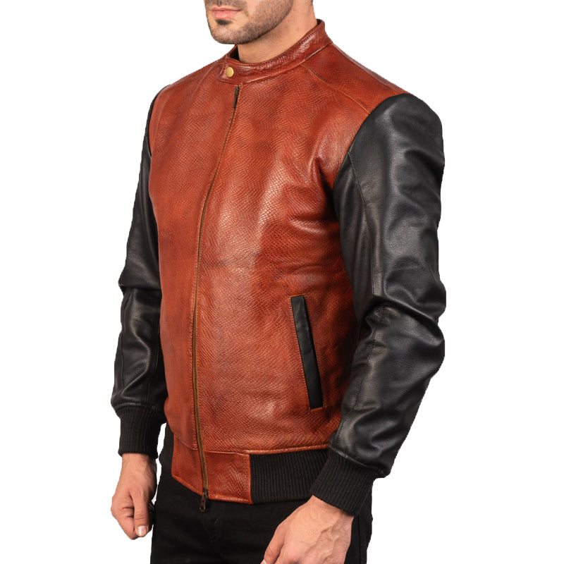 Avan Leather Bomber Jacket For Men