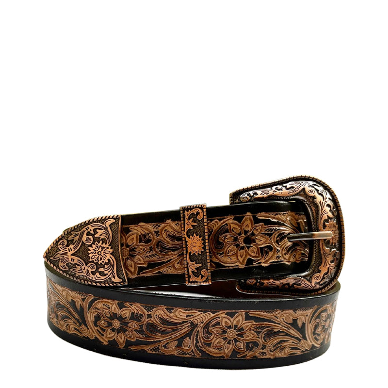 Modellato Cowboy Leather Belt Carob