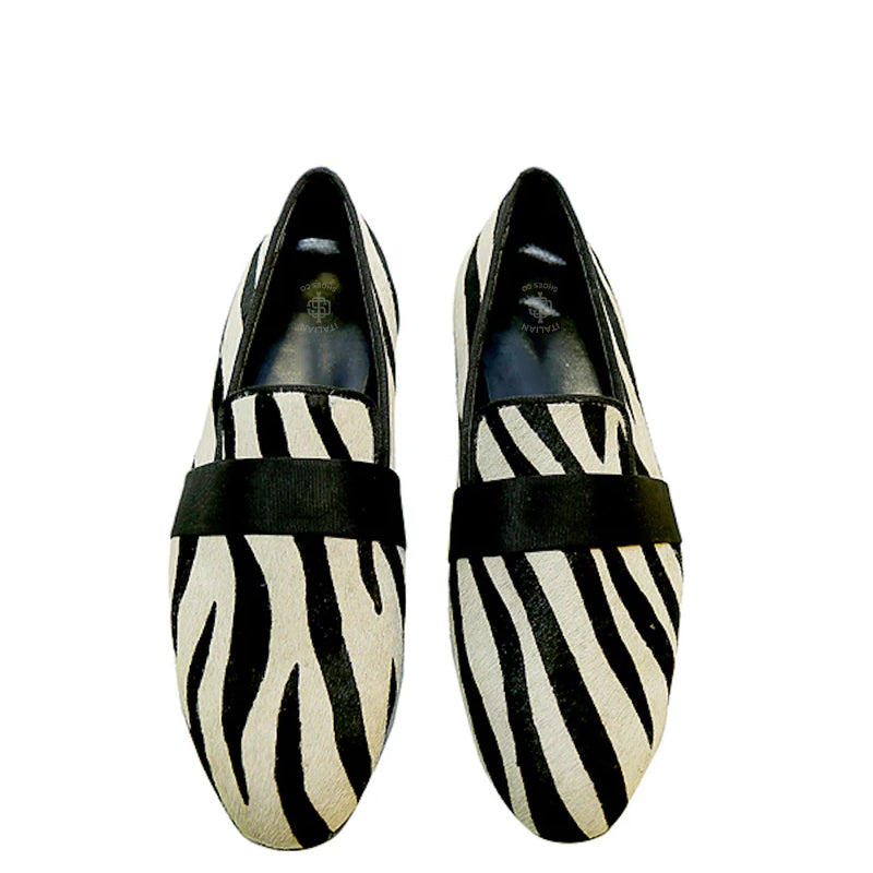 Zebra Stripe Print Loafer