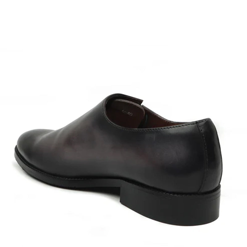 Leather Croco Lace Up Oxford Shoes
