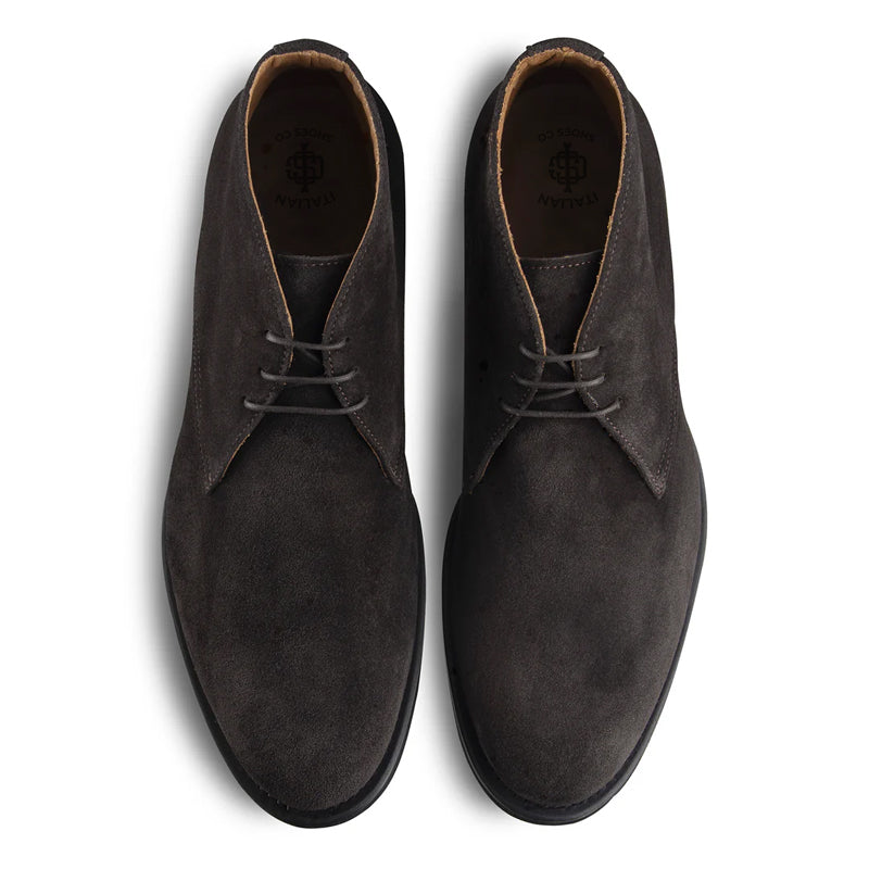 Pure Leather Suede Desert Chukkas Boot Dark Brown