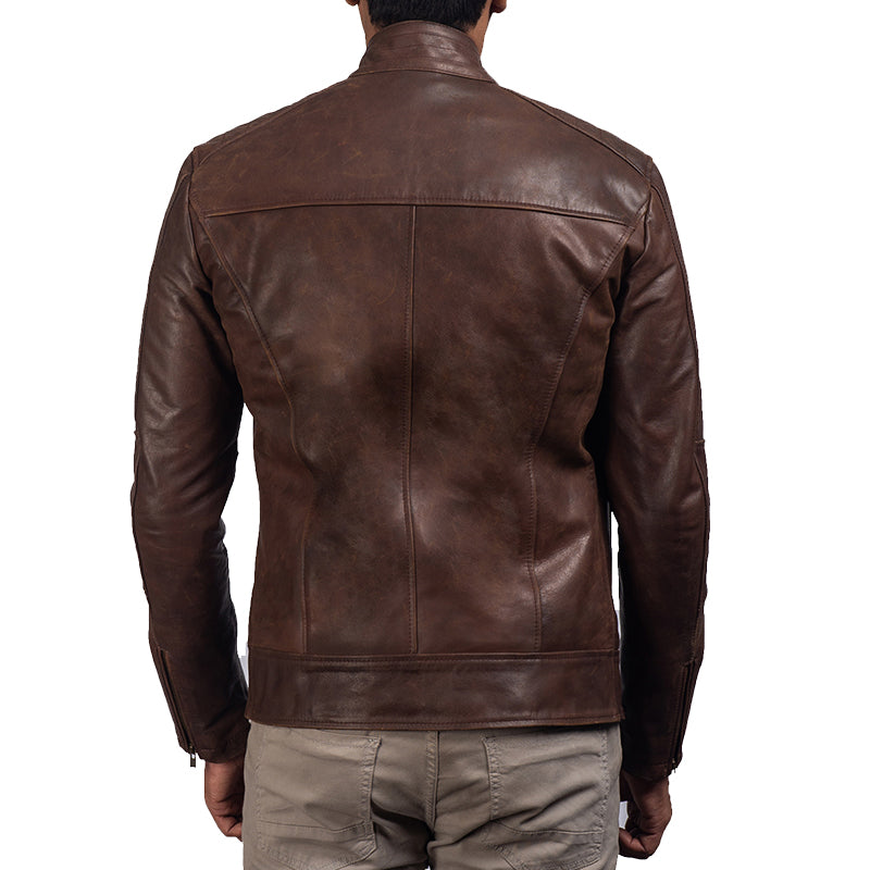 Tarron Leather Biker Jacket