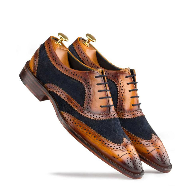 Wingtip Brogue Oxford Leather Lace Up Dress Shoes