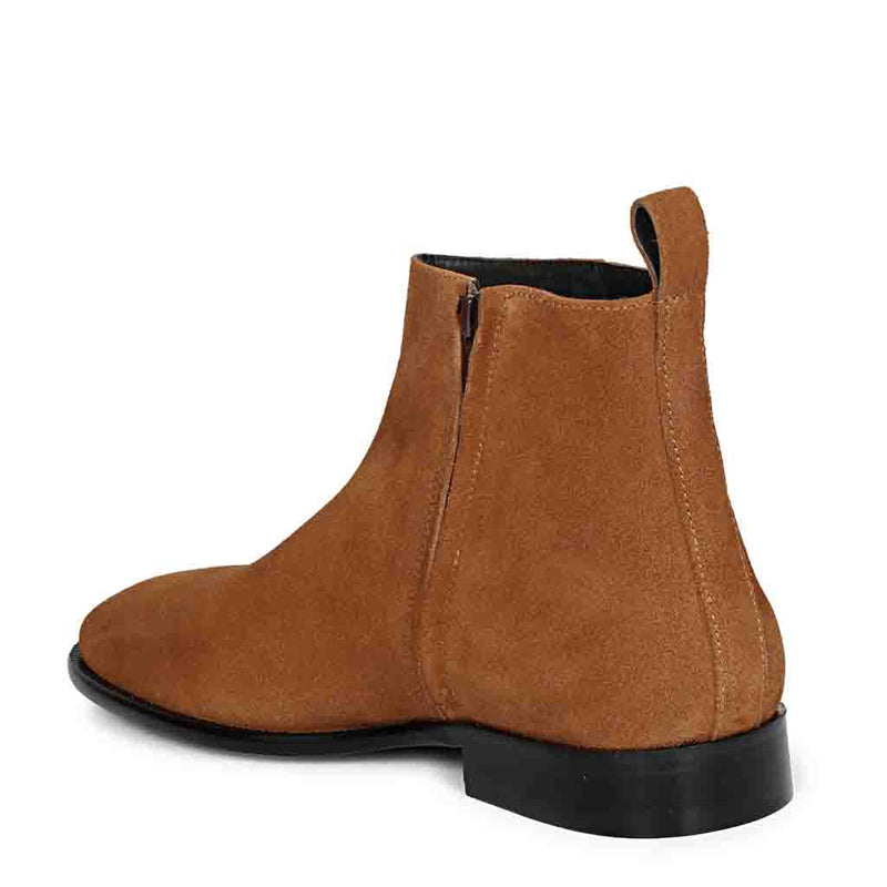 Suede Leather Mid-Top Chelsea Boots