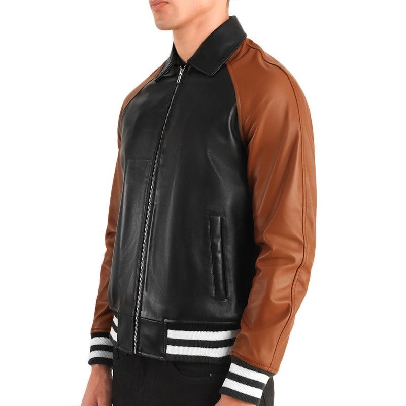 Men Solid Slim Fit Bomber Jacket