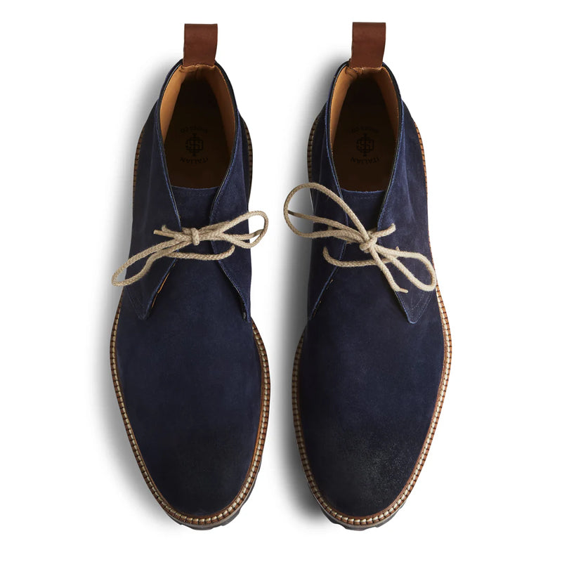 Suede Handmade Lace-Up Leather Chukkas Boots