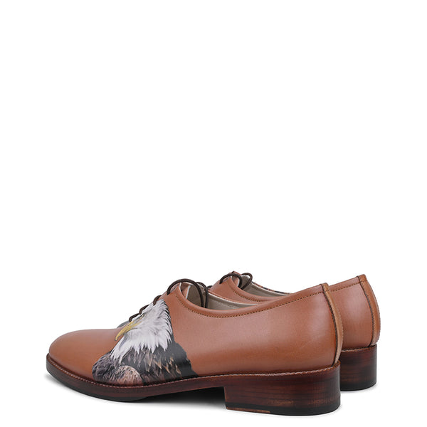 HandPainted Lace Up Leather Oxford Shoes