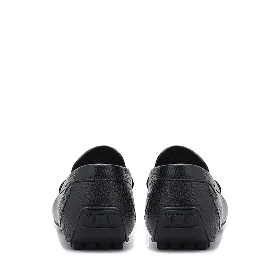 Men Textured Leather Driving Red Loafer