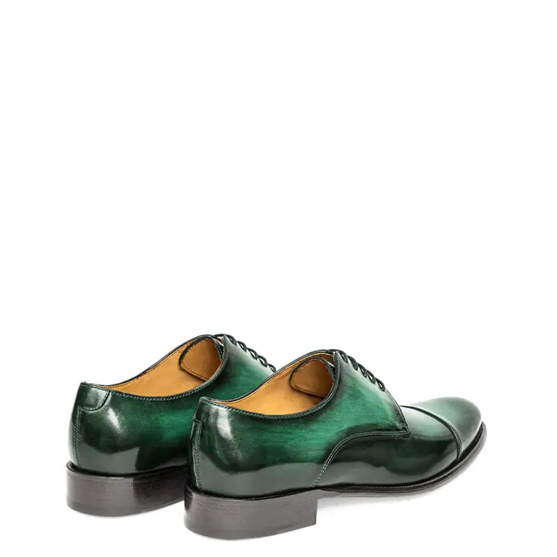 Classic Handmade Shiny Leather Oxford Tan Brown Shoe