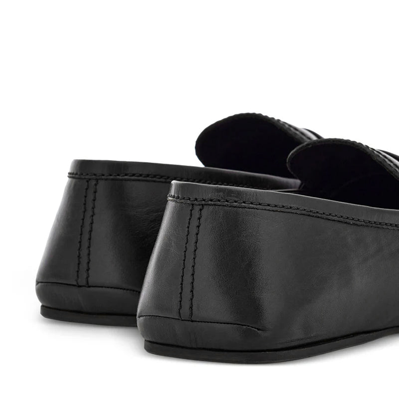 Plaque Leather Loafers