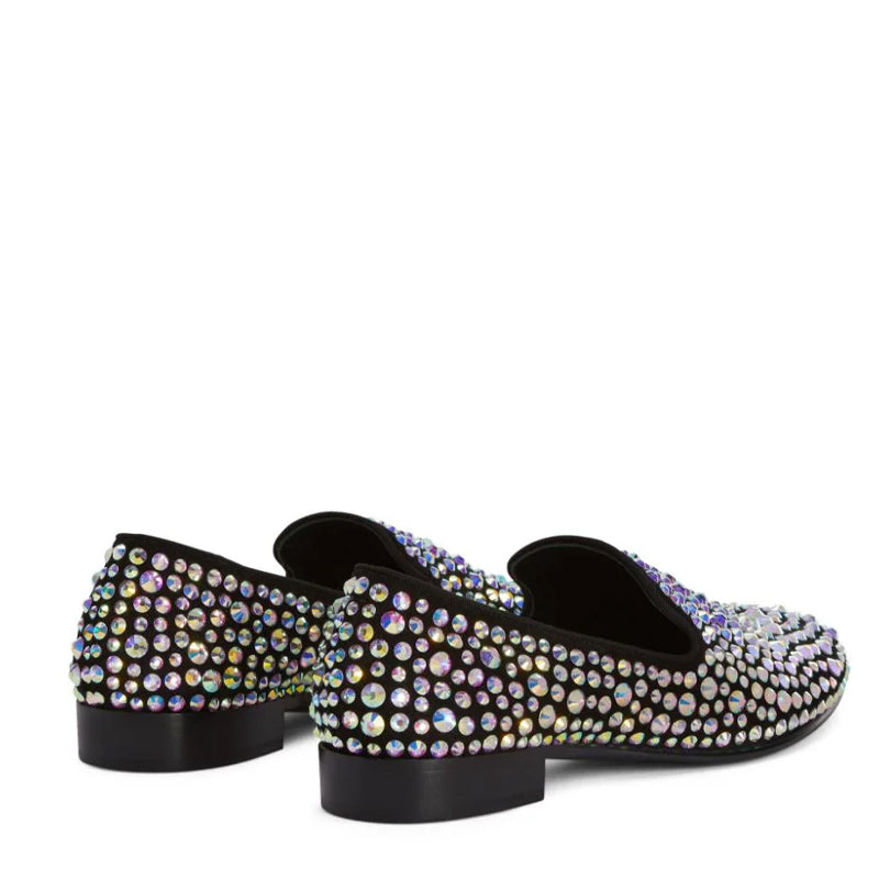 Crystalline Embellished Loafers