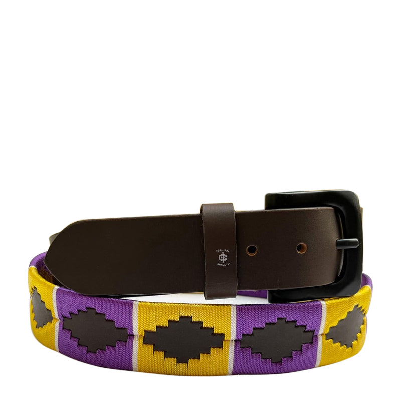 Stile polo Leather Belt Red and Black